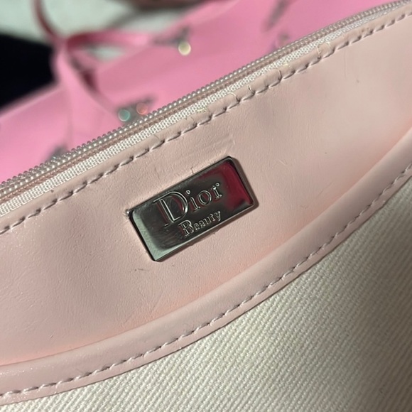 Dior bag pouch wristlet makeup cosmetic case beauty pink vintage y2k deadstock - Picture 5 of 8